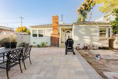 Large outdoor patio with seating
