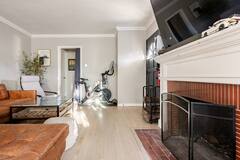 Living room with fireplace